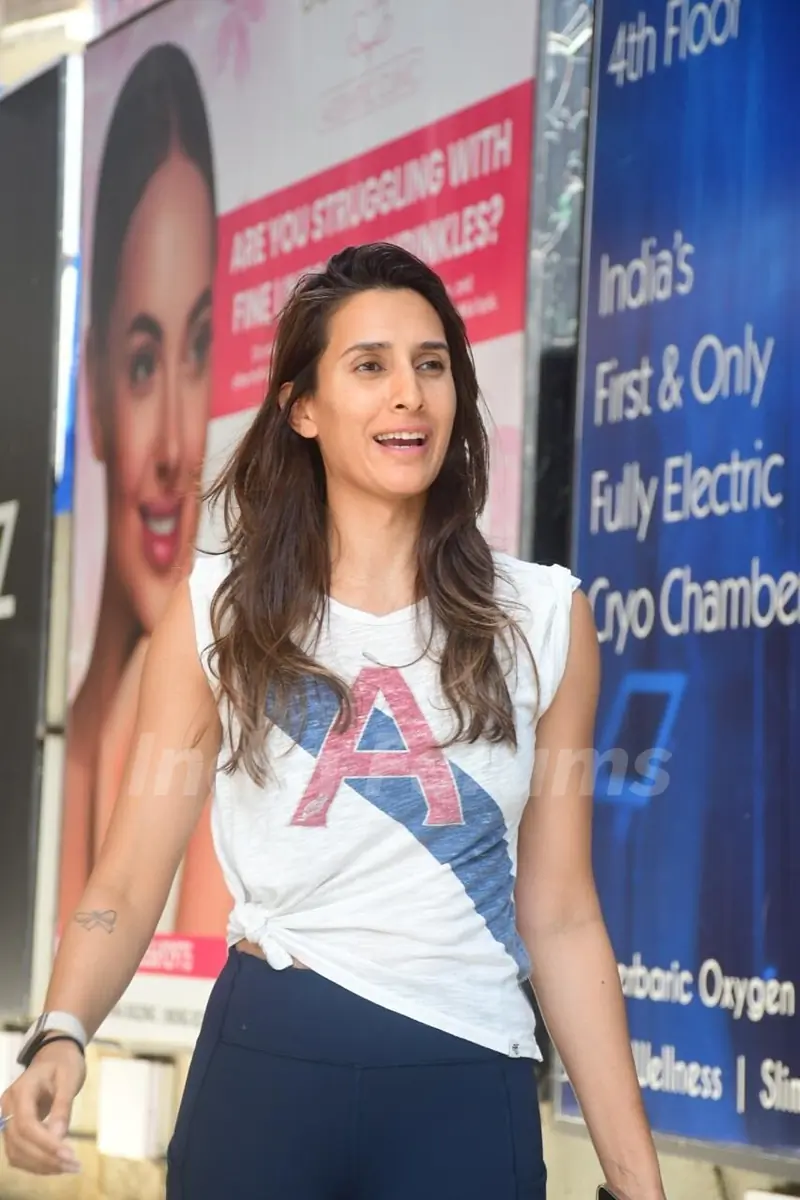 Pragya Jaiswal spotted outside a gym in Bandra