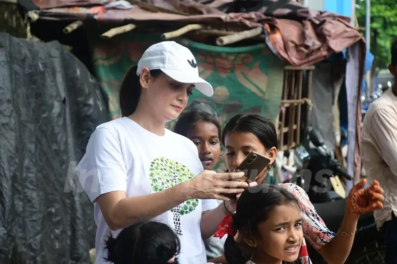 Dia Mirza spotted at Bandra