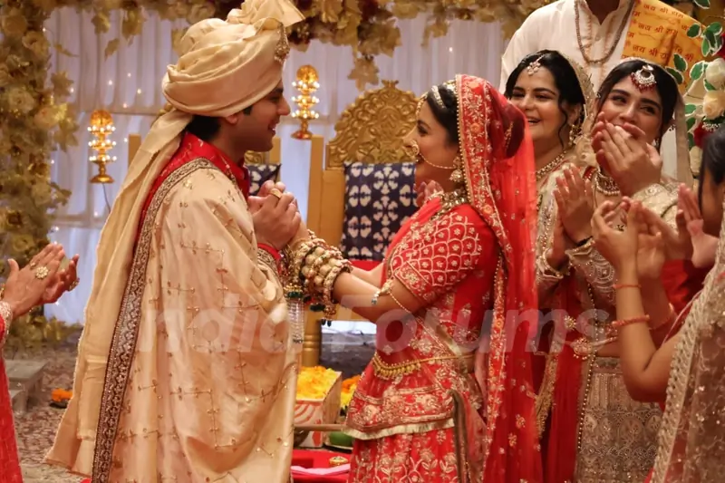 Prarthana and Ansh’s wedding BTS from the sets of Anupmaa