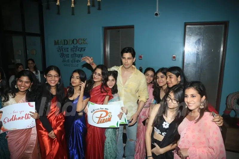 Sidharth Malhotra snapped promoting 'Param Sundar' at Maddock Office