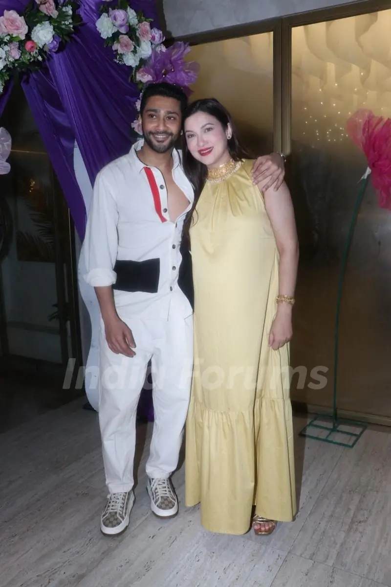 Gauahar Khan and Zaid Darbar grace at their baby shower ceremony
