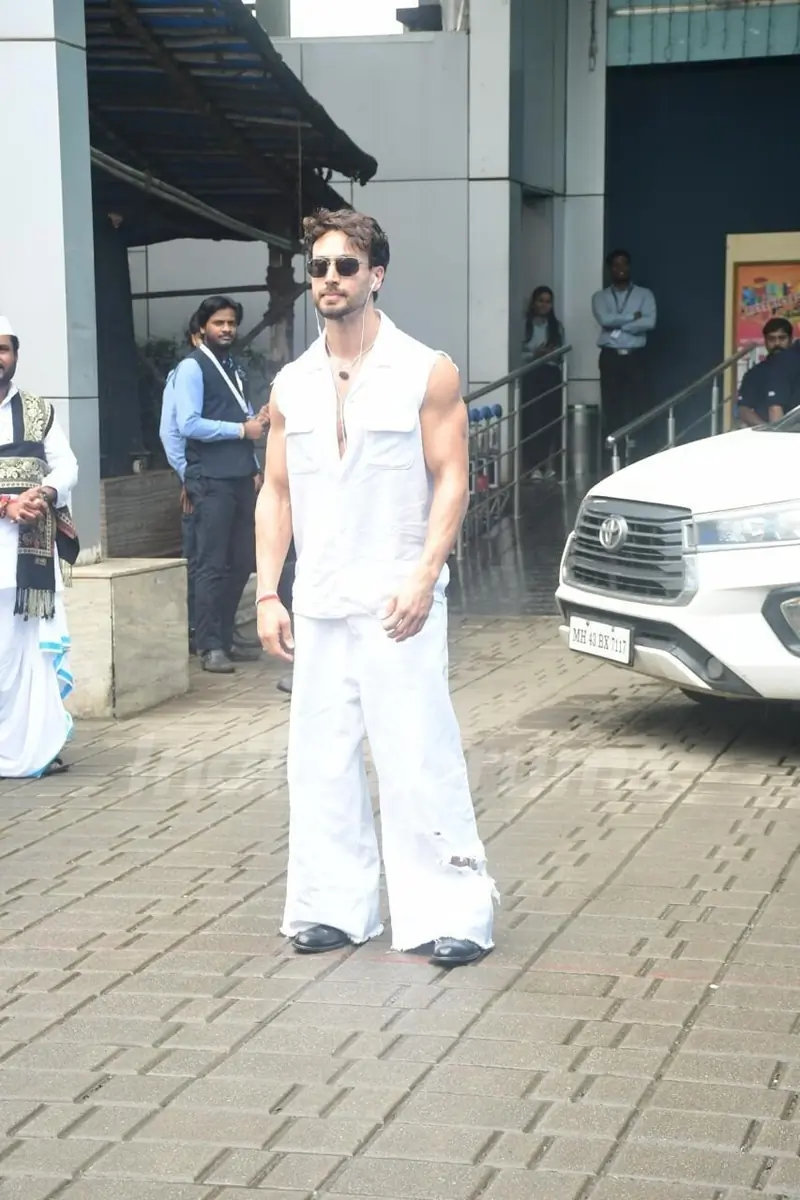 Tiger Shroff  spotted at Kalina airport fo Baaghi 4 promotions 