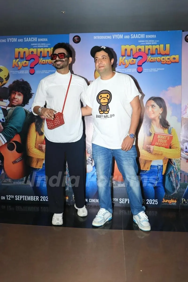 Varun Sharma and Aparshakti Khurana grace at the premiere of Mannu Kya Karegga
