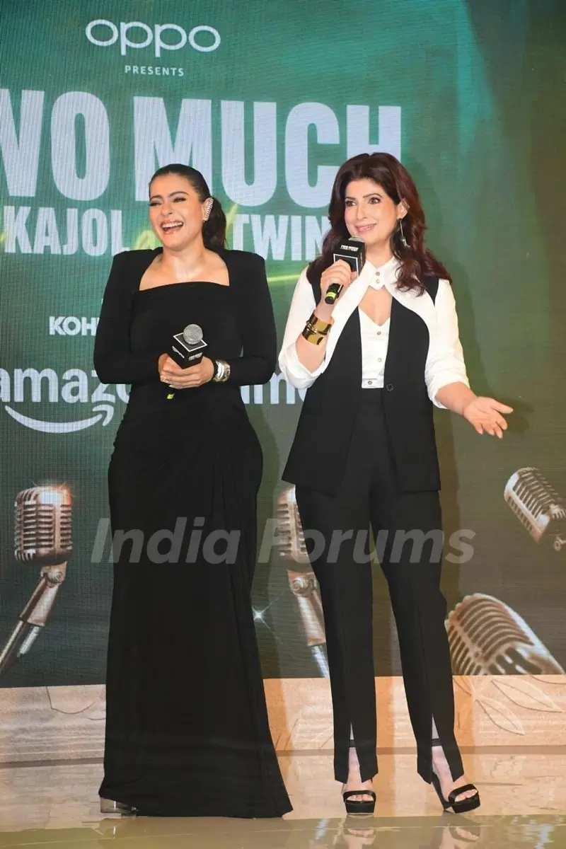 Kajol and Twinkle Khanna snapped at the exclusive trailer launch of the Unscripted Original 'Two Much with Kajol and Twinkle'