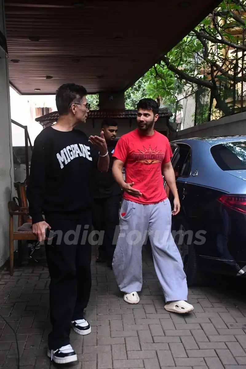 Varun Dhawan snapped outside Karan Johar's office in Khar