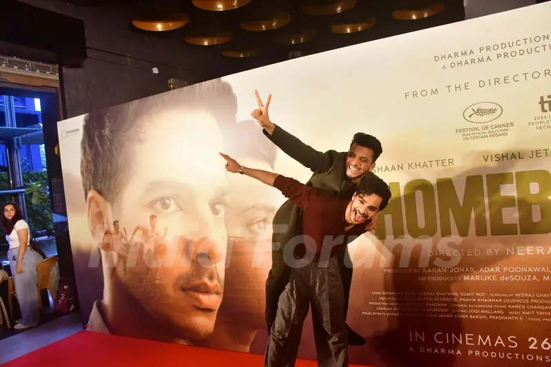 Ishaan Khatter and Vishal Jethwa snapped at the Homebound press conference