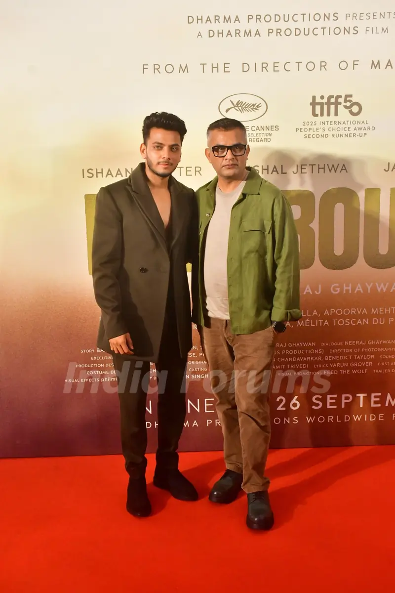 Vishal Jethwa and Neeraj Ghaywan snapped at the Homebound press conference