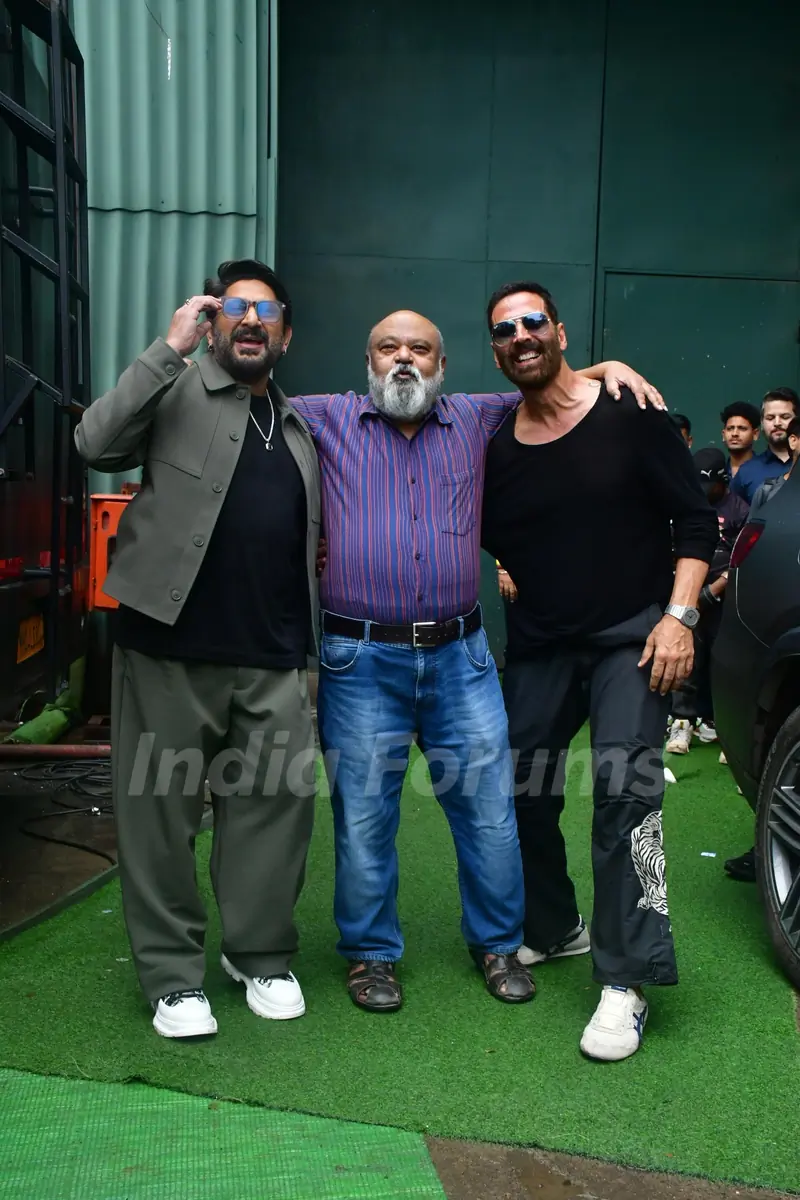 Akshay Kumar, Saurabh Shukla and Arshad Warsi snapped promoting Jolly LLB 3