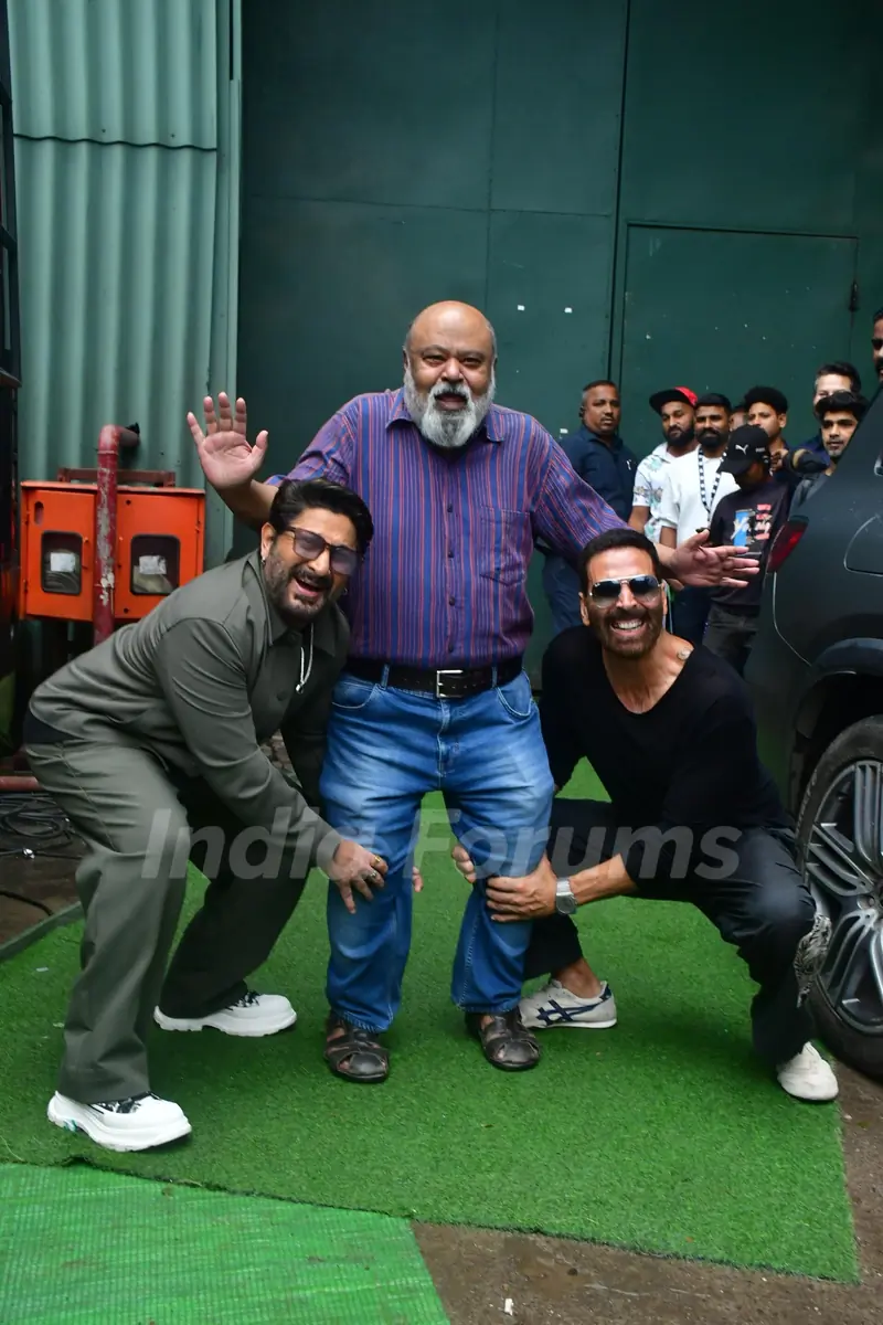 Akshay Kumar, Saurabh Shukla and Arshad Warsi snapped promoting Jolly LLB 3