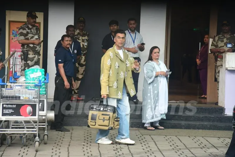 Karan Johar spotted at Kalina Airport