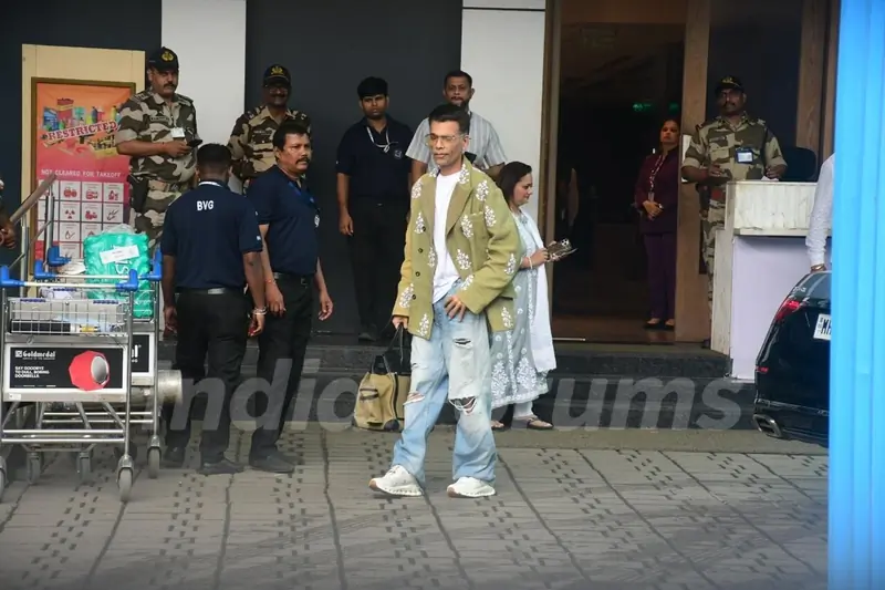 Karan Johar spotted at Kalina Airport