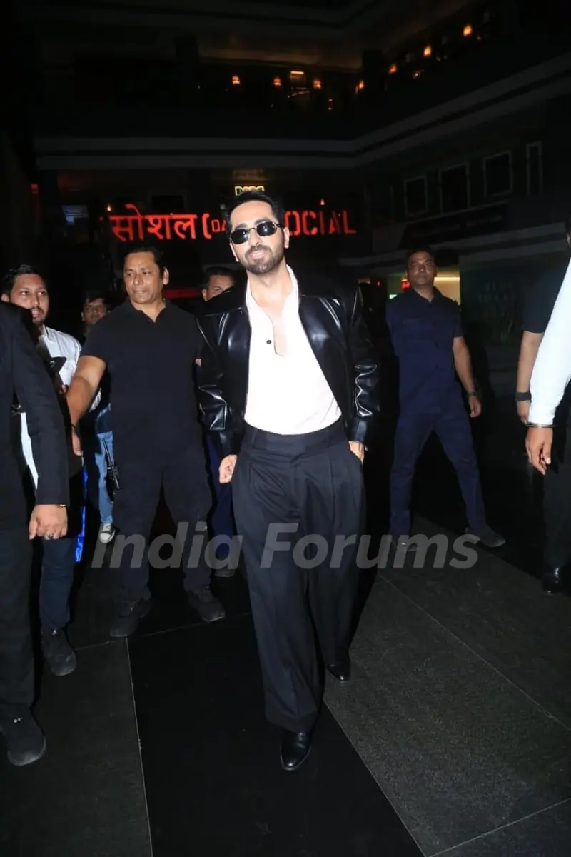 Ayushmann Khurrana snapped at the launch of the new song ‘Dilbar Ki Aankhon Ka’