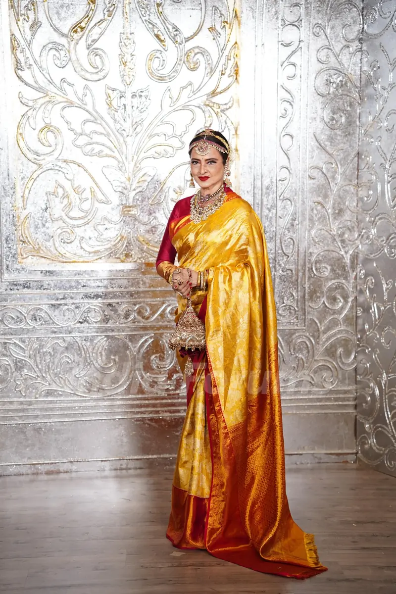 Rekha attends Manish Malhotra’s Diwali party