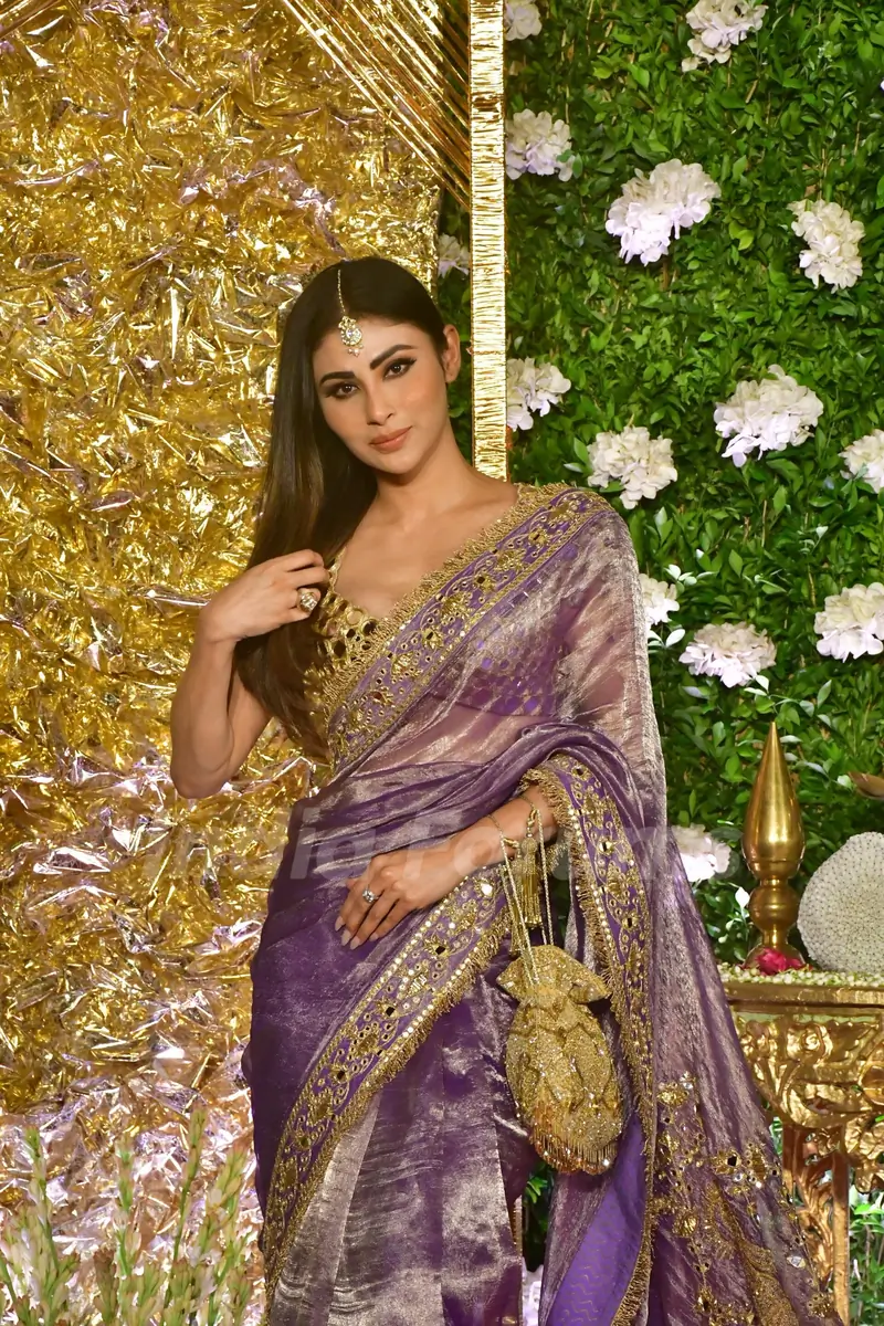 Mouni Roy snapped attending Ramesh S Taurani’s Diwali bash
