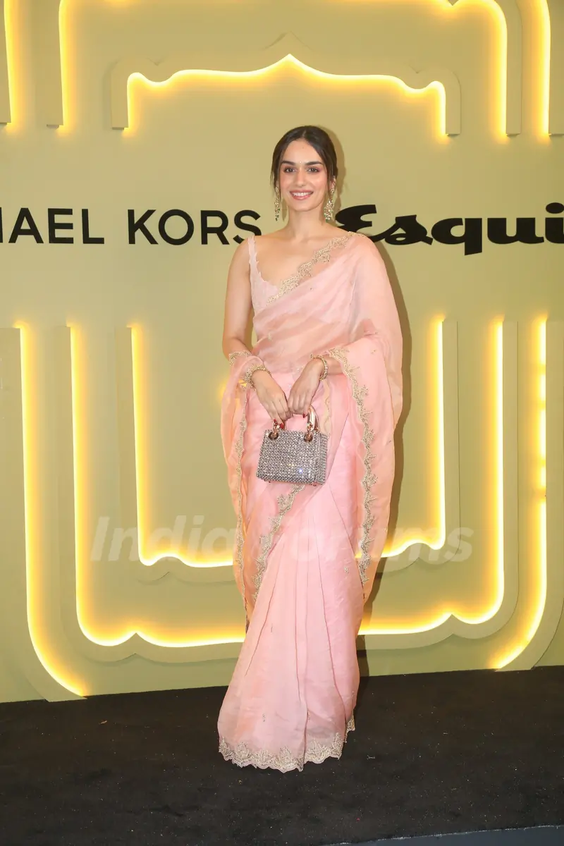 Manushi Chhillar  snapped attending Esquire Magazine Diwali party