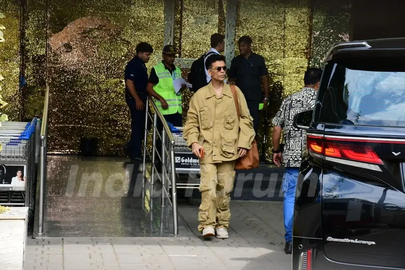 Karan Johar spotted at Kalina Airport
