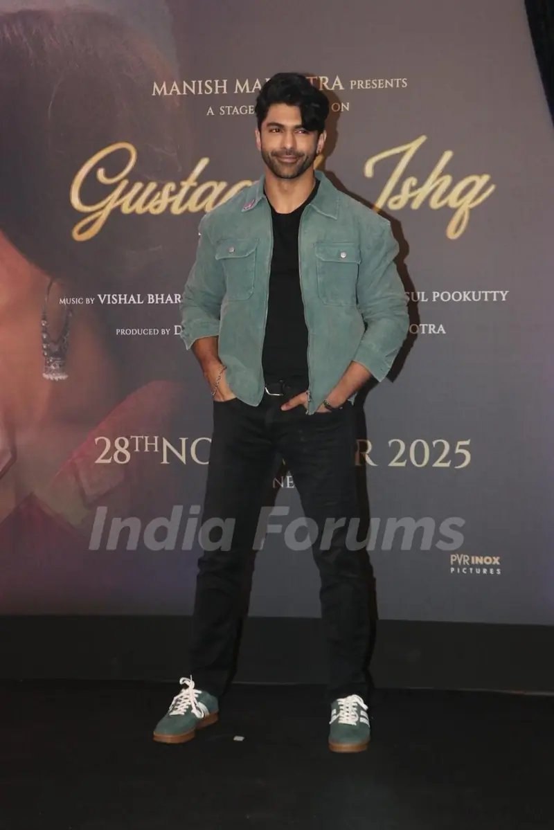 Taha Shah Badussha snapped at the premiere of Gustaakh Ishq