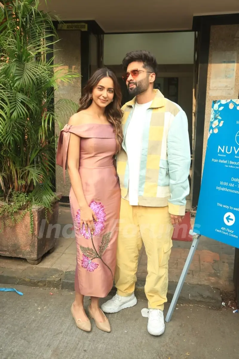 Jackky Bhagnani and Rakul Preet Singh snapped in town