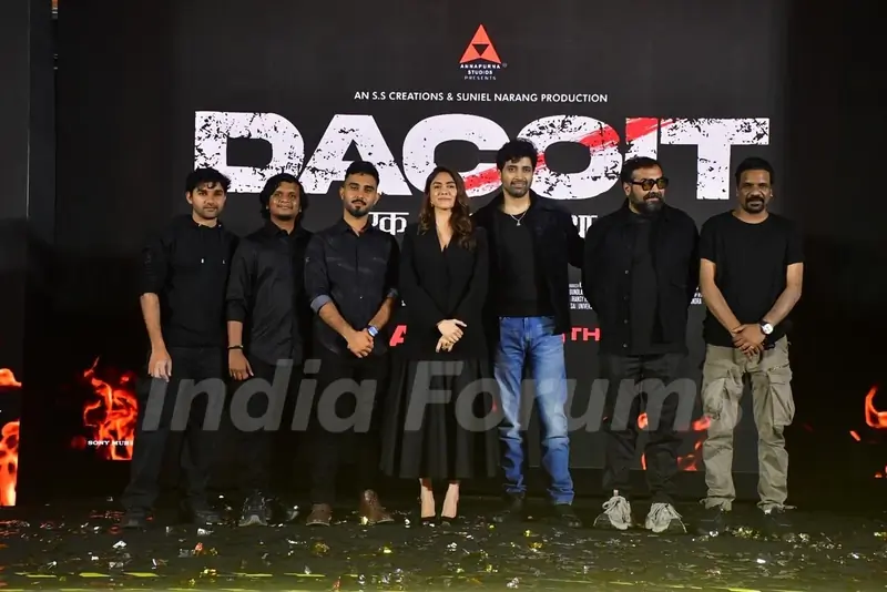 Anurag Kashyap, Mrunal Thakur and Adivi Sesh snapped at the teaser launch of Dacoit