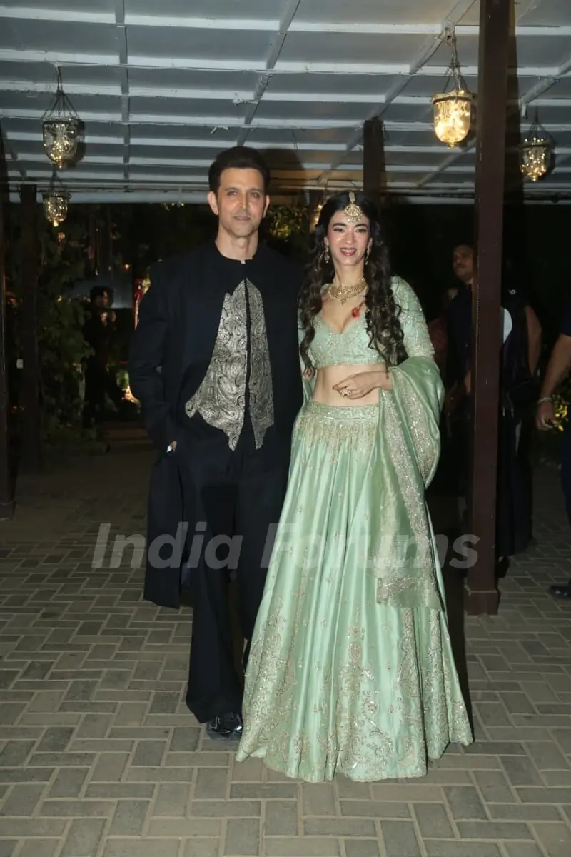 Hrithik Roshan and Saba Azad attend Eshaan Roshan’s wedding function