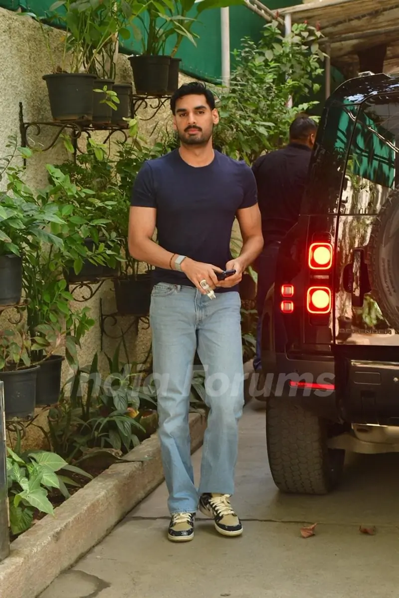 Ahan Shetty snapped in Juhu