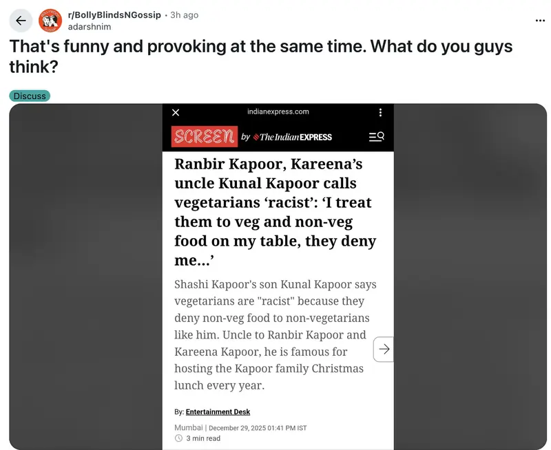 Kunal Kapoor faces backlash after calling vegetarians ‘racist’ on Pooja Bhatt’s podcast