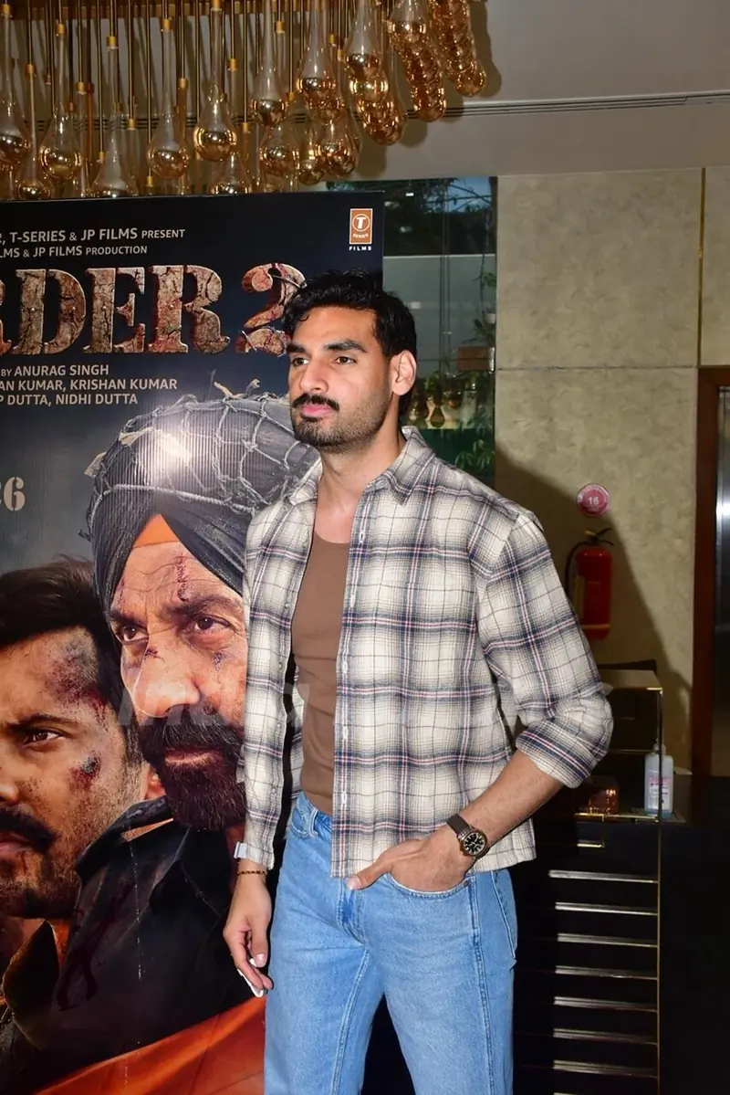 Ahan Shetty Snapped Promoting for Border 2