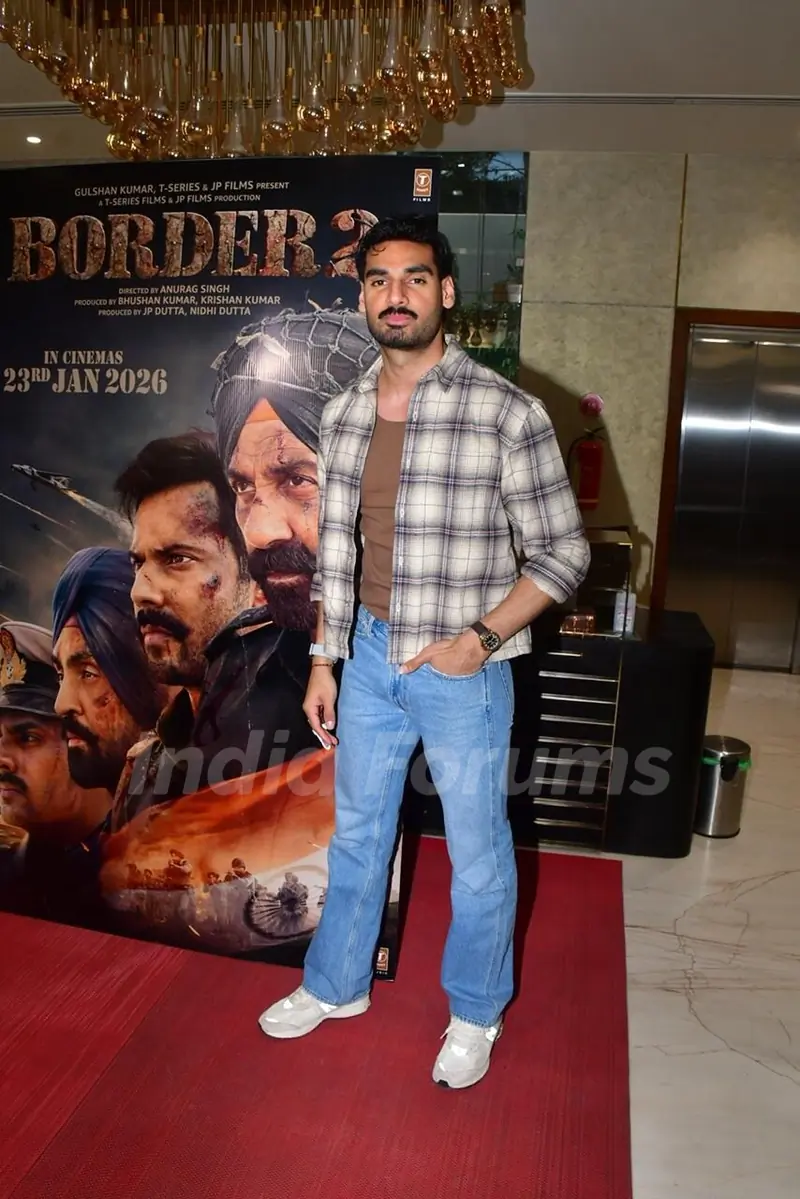 Ahan Shetty Snapped Promoting for Border 2