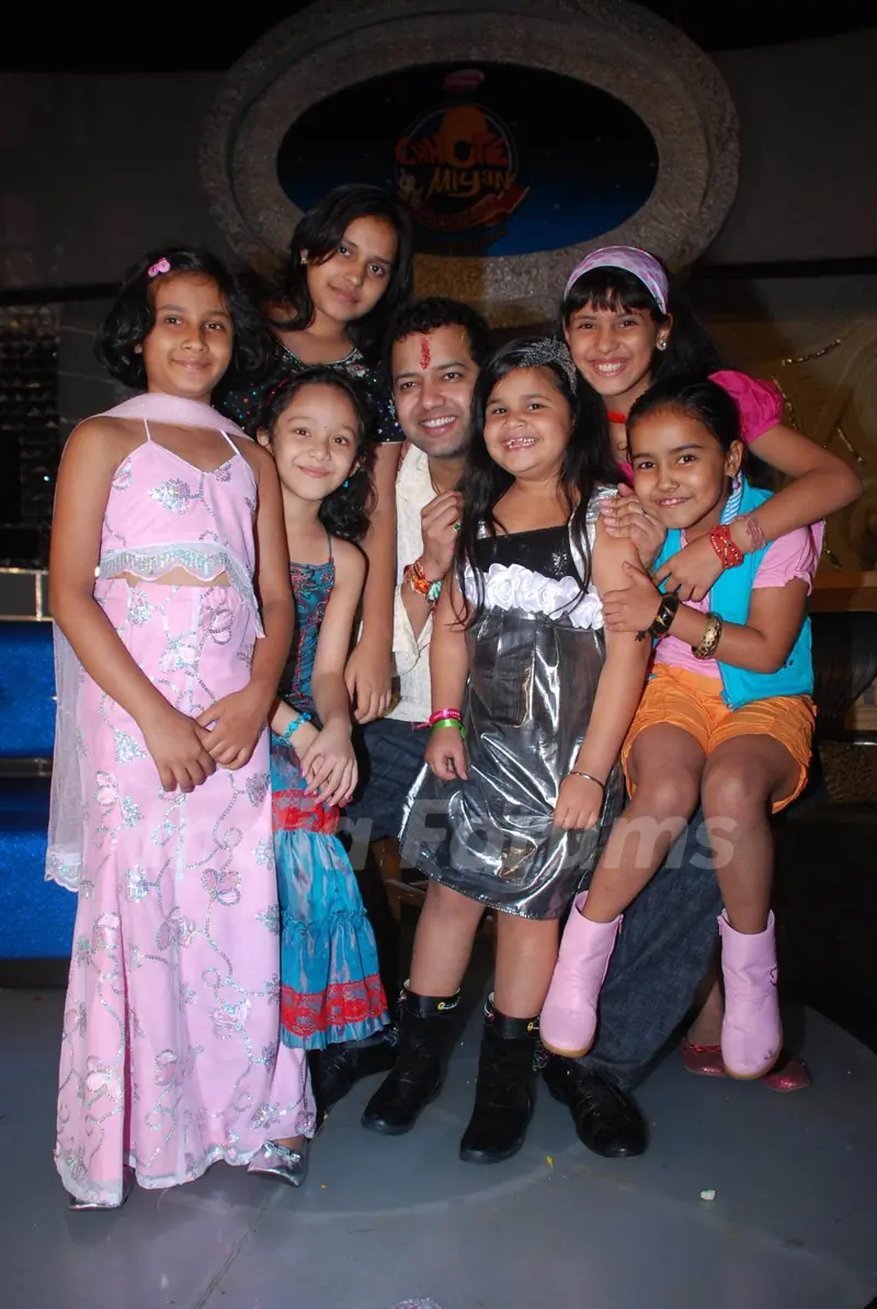 Raksha Bandhan on the sets of ''Chote Miya 2'' with Rahul Mahajan, in Mumbai