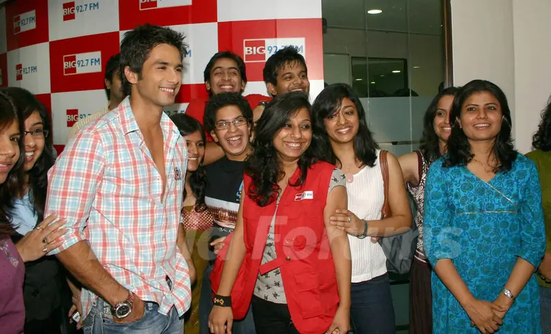 Bollywood actor Shahid Kapoor at BIG 927 FM office for promoting his film ''''Kaminey'''', in New Delhi on Sunday-