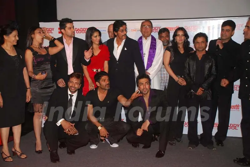 Sunil Shetty, Aarti Chhabria, Aftab Shivdasani, Aashish Chaudhary, Sophie Chaudhary, Tulip Joshi, Prem Chopra, Rajpal Yadav, Javed Jaffrey at Daddy Cool film music launch at Cinemax