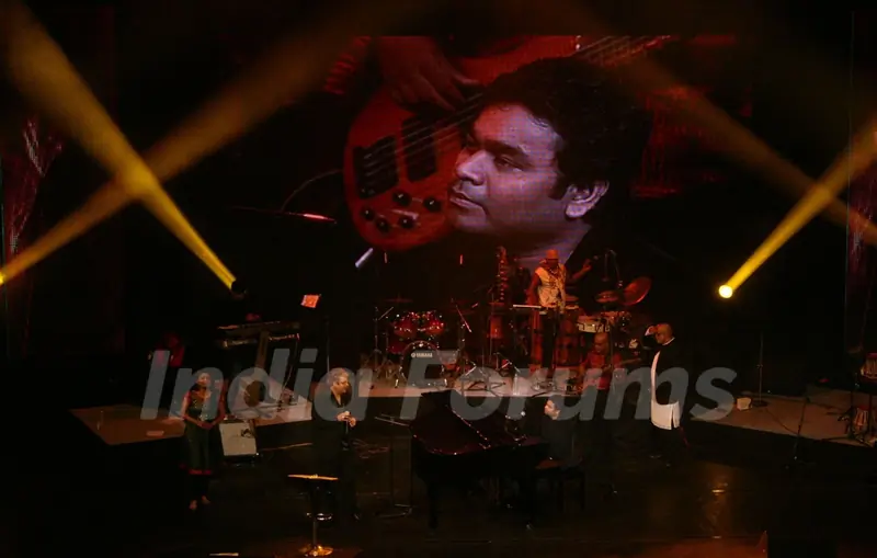 Music Maestro A R Rahaman at '''' Musical Evening with A R Rahaman'''', in New Delhi on Tuesday