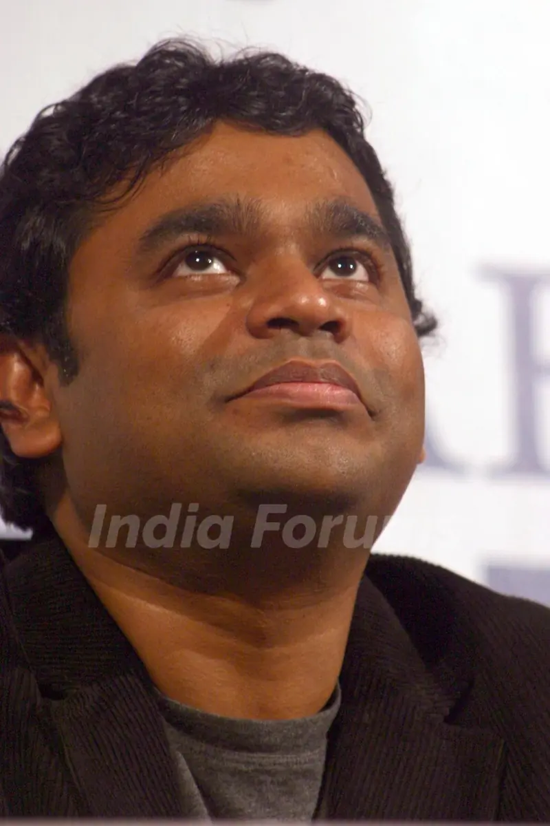 Music Maestro A R Rahaman at press-meet in New Delhi on Tuesday