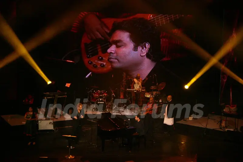 Music Maestro A R Rahaman at '''' Musical Evening with A R Rahaman'''', in New Delhi on Tuesday
