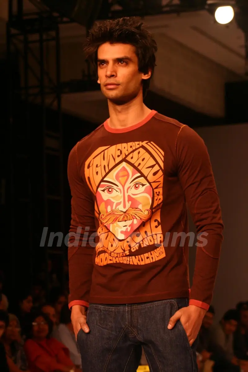 Model on the ramp for Designer Abhishek Gupta and Nandita Basu at India Men''s Fashion Week at New Delhi