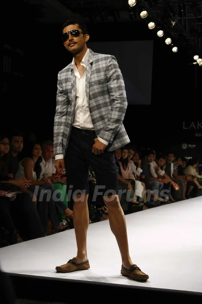 Model on the ramp for Designer Troy Costa at Lakme Fashion Week for spring/summer 2010
