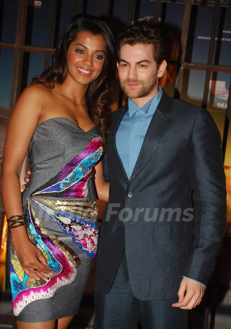 Neil Mukesh and Mugdha Godse at the music launch of her forthcoming movie Jail at a multiplex in Mum
