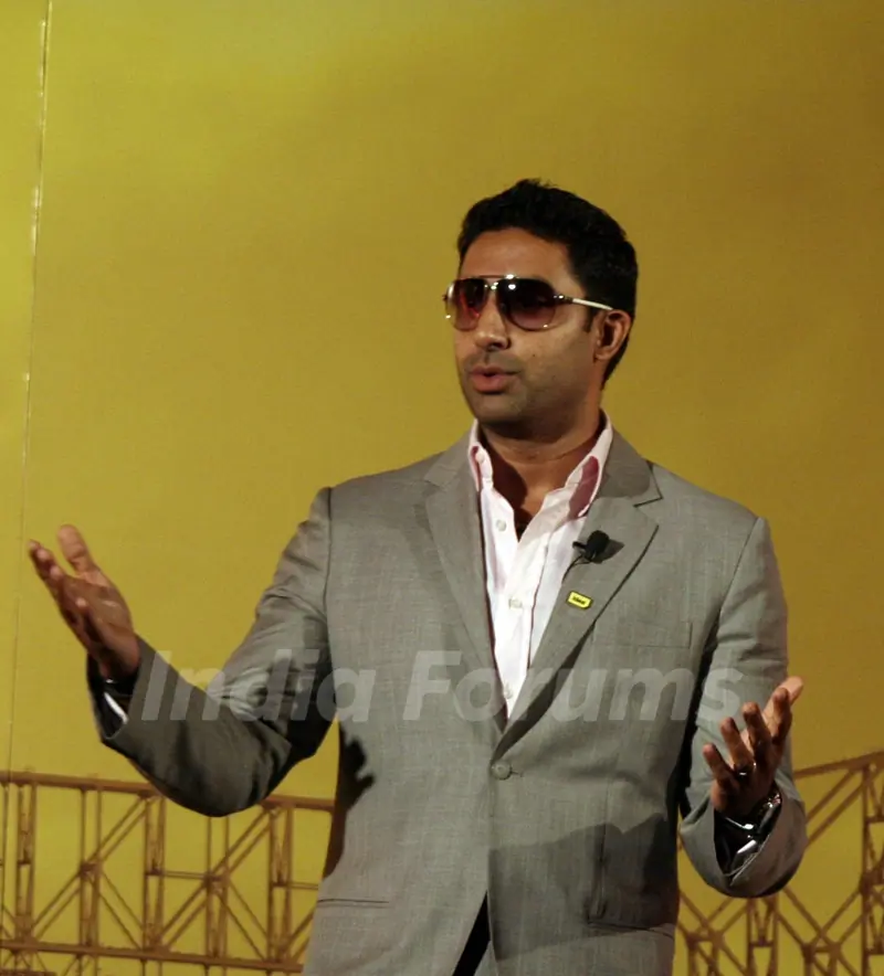 Actor and Brand Ambassador of ''Idea'' cellular Abhishek Bachchan at the launch ceremony of IDEA cellular service in Kolkata and part of West Bengal on Tuesday
