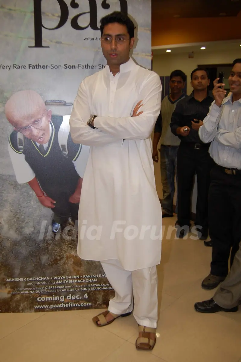 Bollywood Actor Abhishek Bachchan during the promotion of forthcoming film ''Paa'' at BIG FM 927 in Mumbai on Monday, 16 November 2009