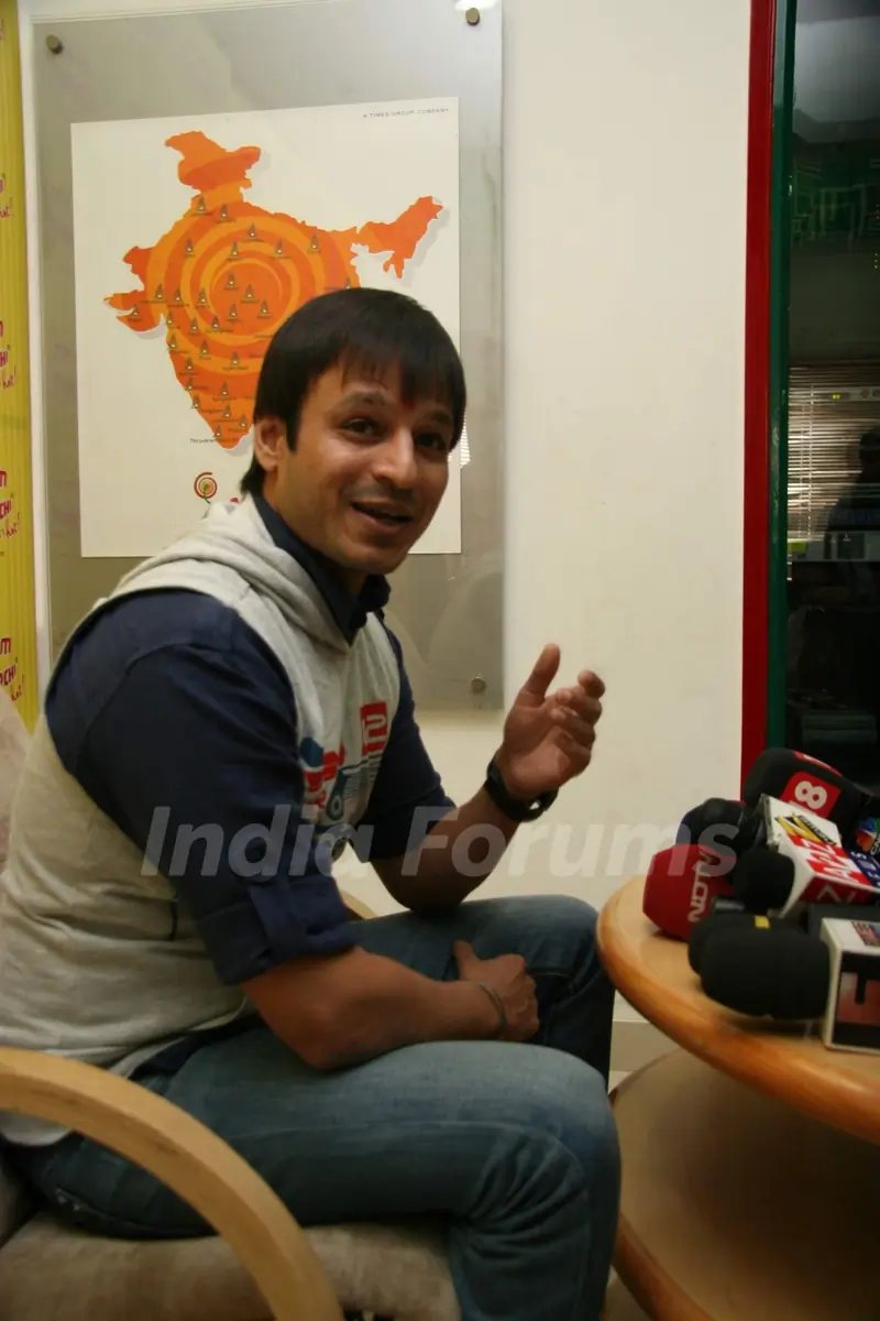 Vivek Oberoi at the promotional event of his upcoming event &quot;Kurbaan&quot; at Radio Mirchi office in Mumb