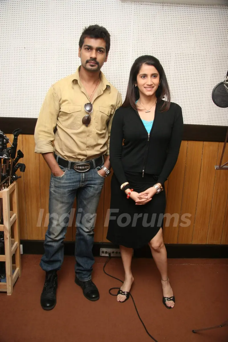 Nikhil Dwivedi and Smiley Suri Dubbing for Animation Film "Crackers"