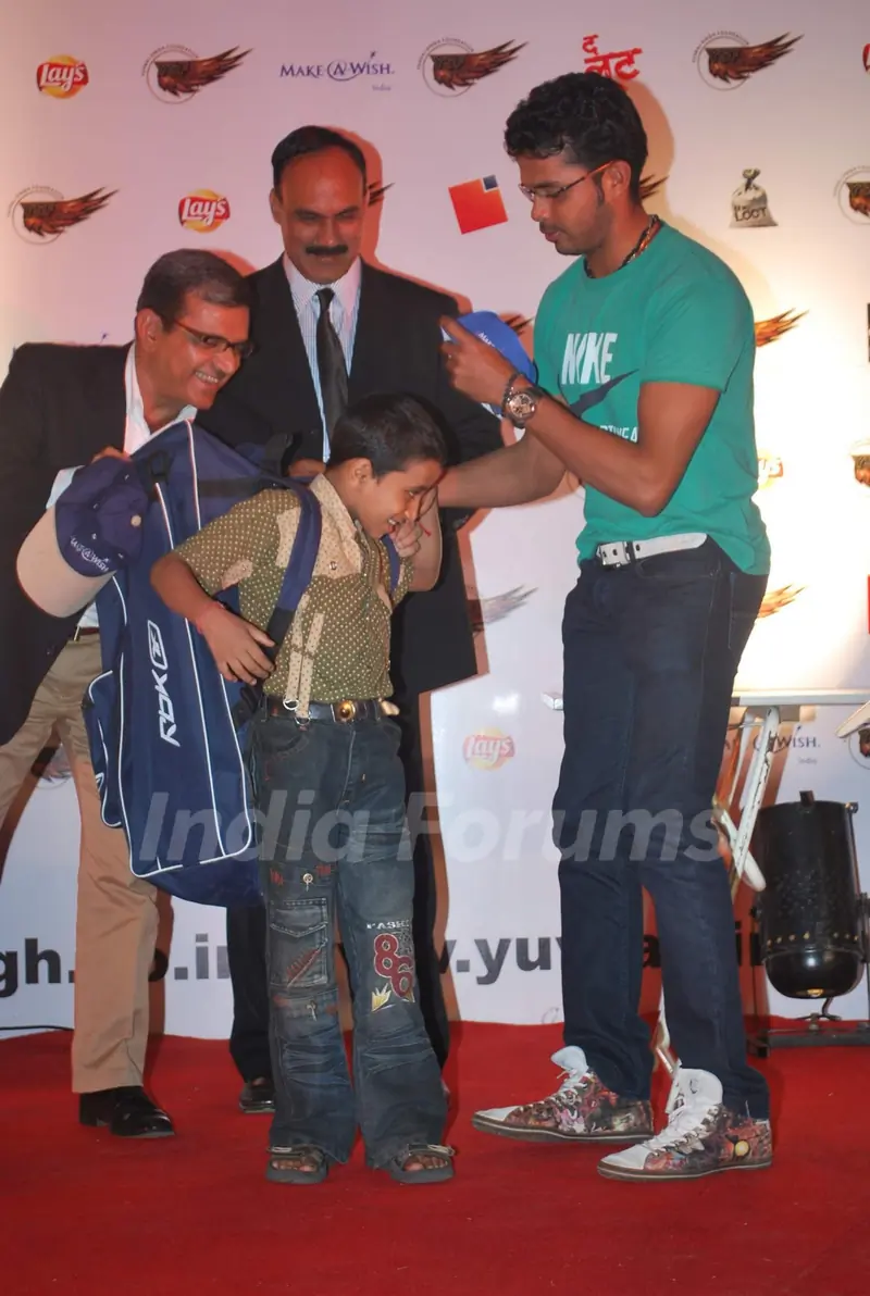 Cricketer Sreesanth meet Make-a-Wish Children at Cuffe Parade, Mumbai