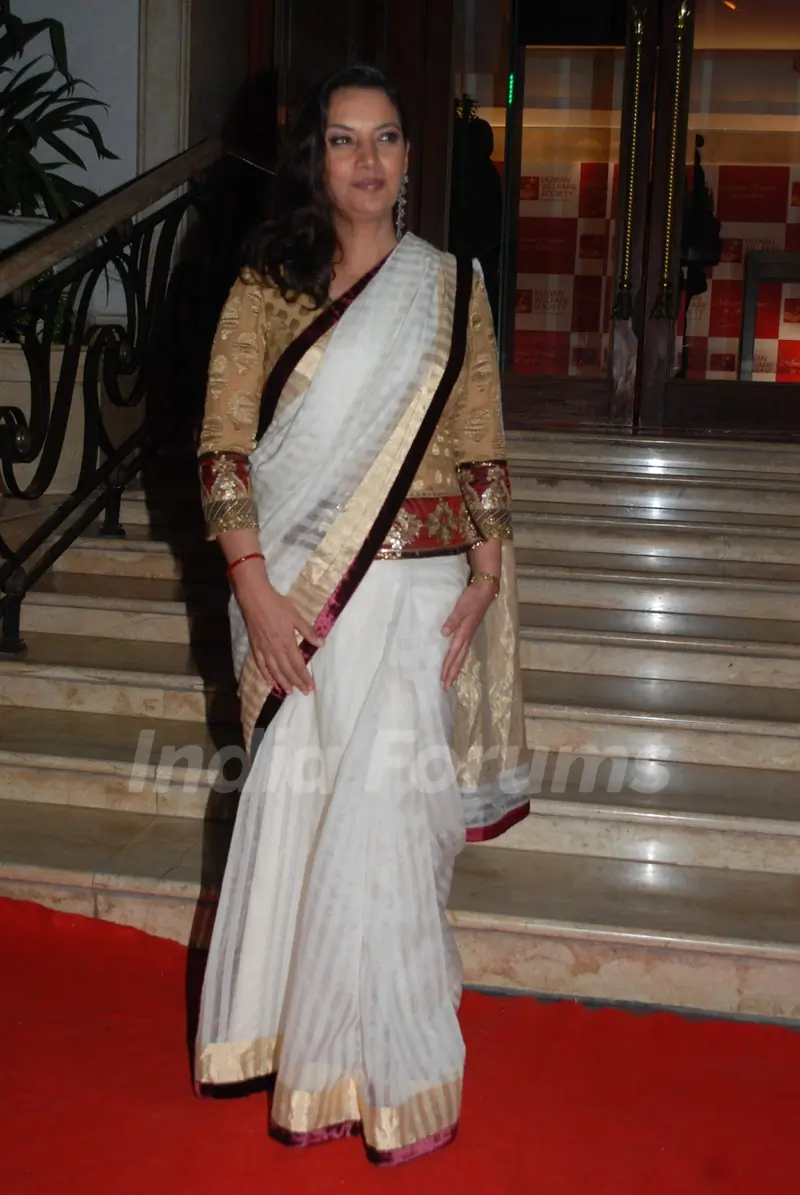 Bollywood actress Shabana Azmi attending event "A Tribute to Kaifi Azmi Mijwan" in Mumbai