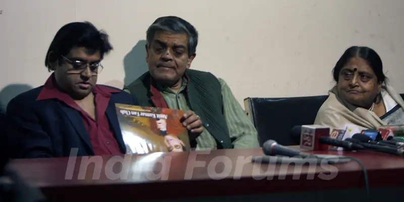 Amit Kumar, Sandip Roy & Ruma Guha Thakurta in 5th year celebration of Amit Kumar''s 40 years in his industry by launching a calendar of 2010 featuring the singer in various moods By Amit kumar Fan Club Kolkata, on Sunday