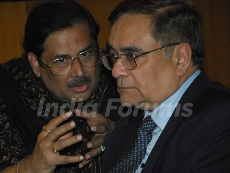 The ITC Sangeet Research Academy to a media interaction to announce ITC SRA Sangeet Sammelan 2010 on Monday, January 4, 2010 Pandit Ajoy Chakrabarty, Academy Guru and Mr Ravi Mathur, Executive Director, ITC Sangeet Research Academy share a