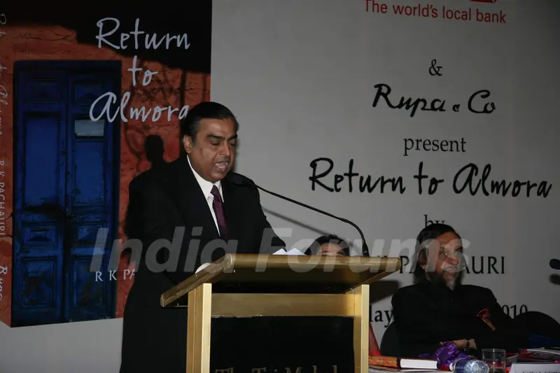 Mukesh Ambani at Nobel laureate, RK Pachauri book launch &quot;Return to Almora&quot; at Taj