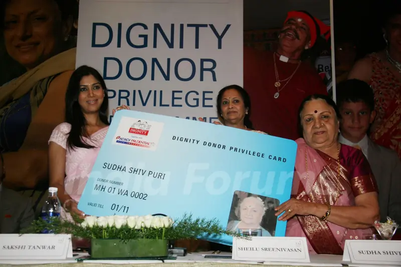 Sakshi Tanwar and Sudha Shivpuri on Dignity Donor event at Taj, Colaba in Mumbai on Monday Afternoon