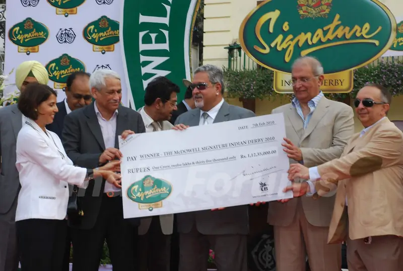 Vijay Mallya at Mcdowell Derby at Mahalaxmib Race Course