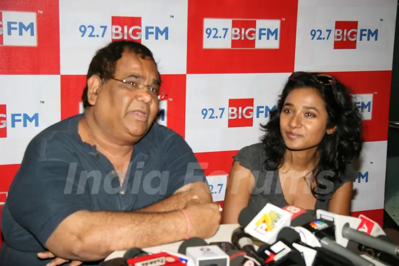 Tanishta Chaterjee and Satish Kaushik at Big FM studios at Andheri