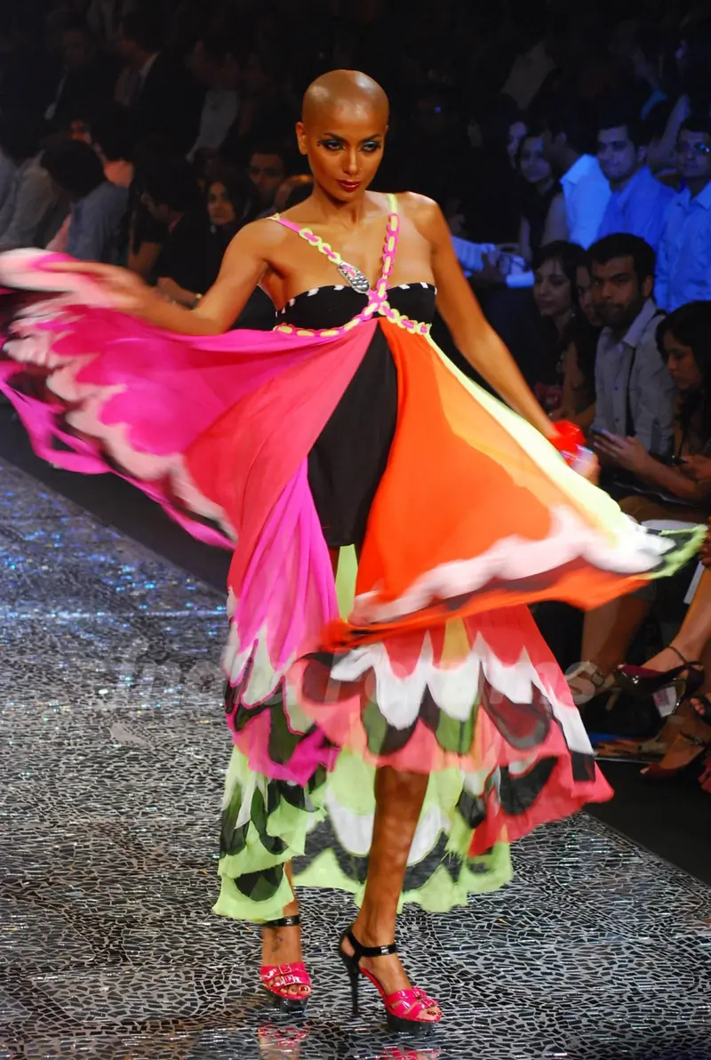 Model walks on the ramp for designer Suneet Verma at Lakme Fashion Week 2010